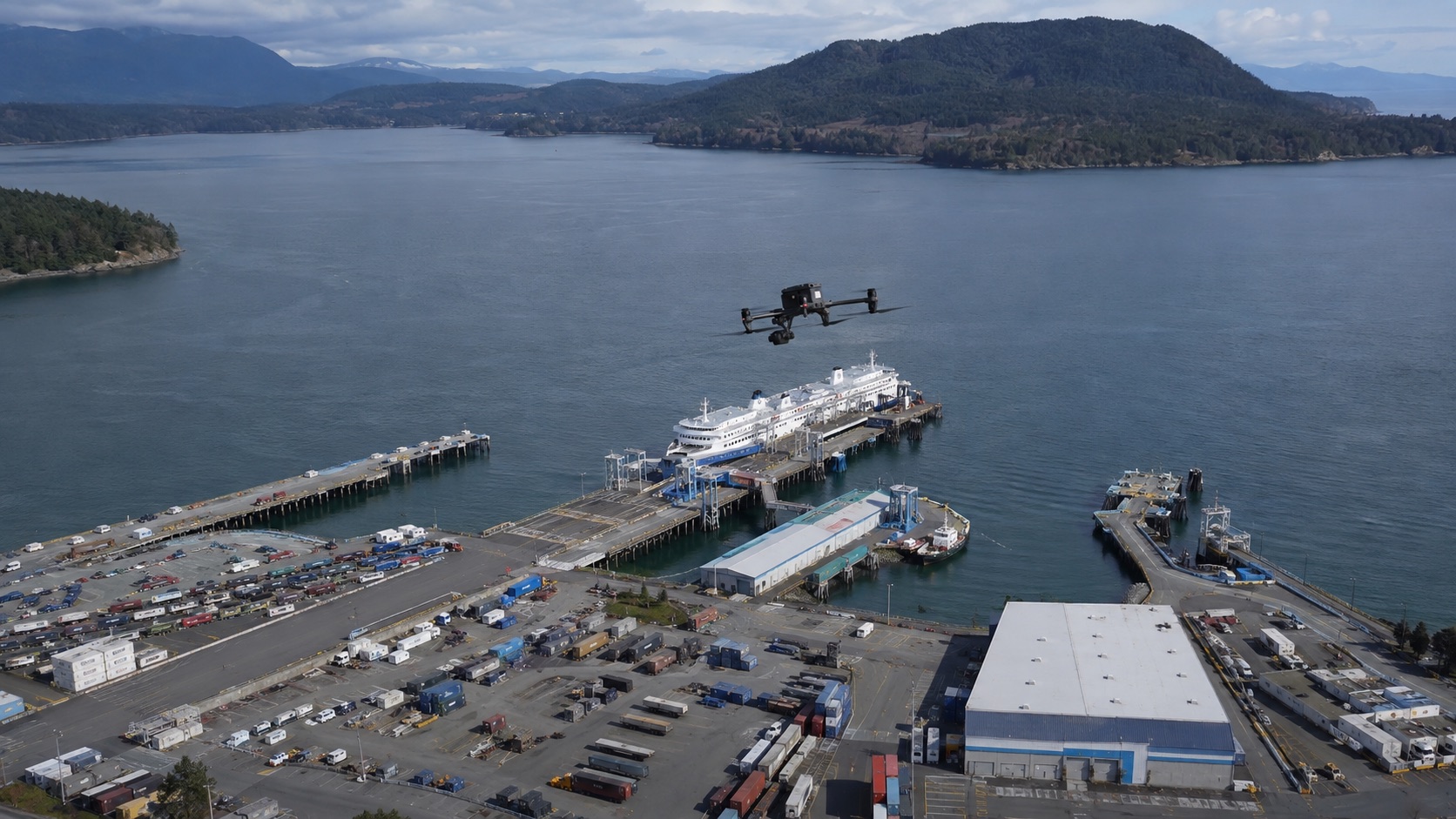 Commercial drone operation at a Canadian site