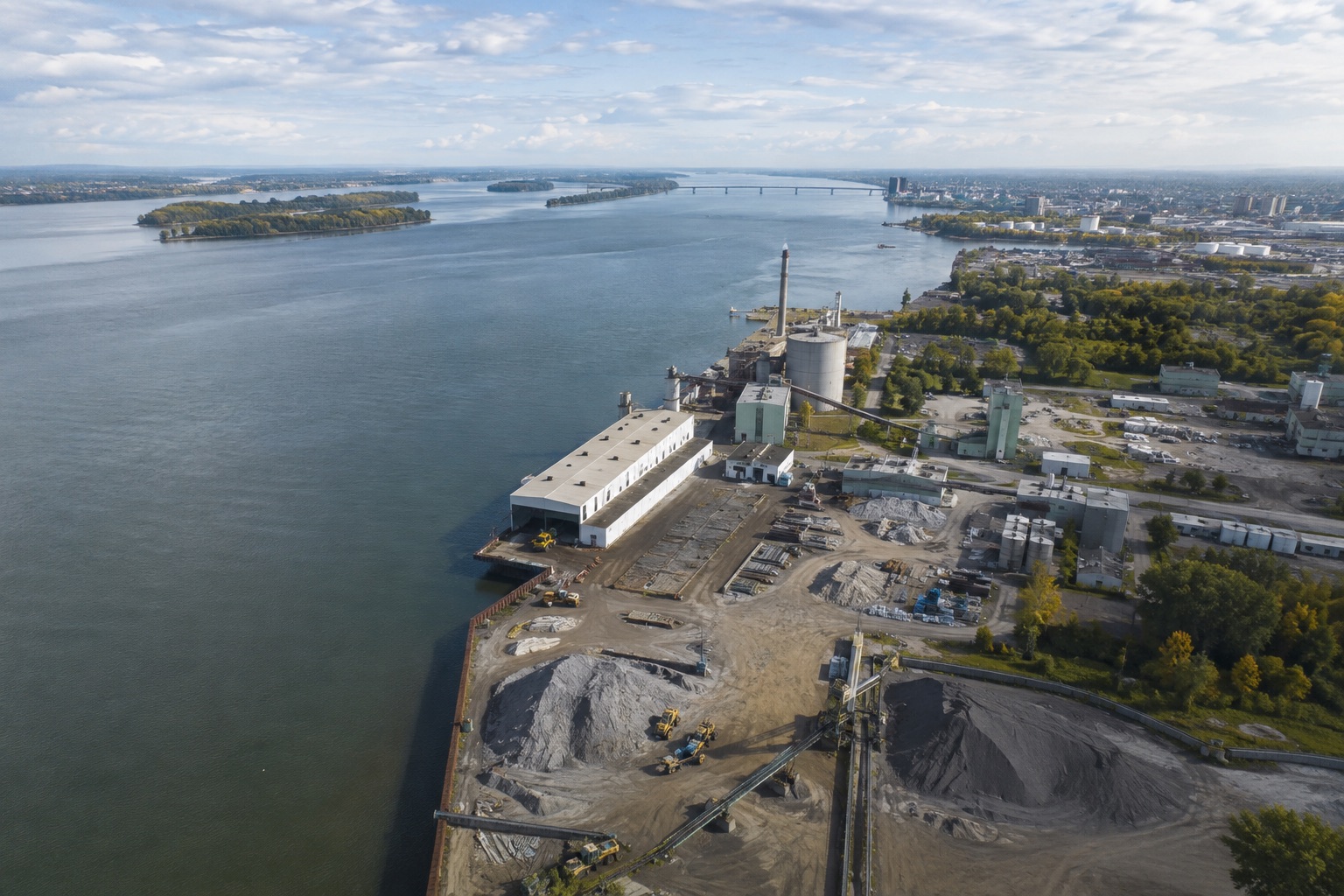 Commercial drone operation at a Canadian site