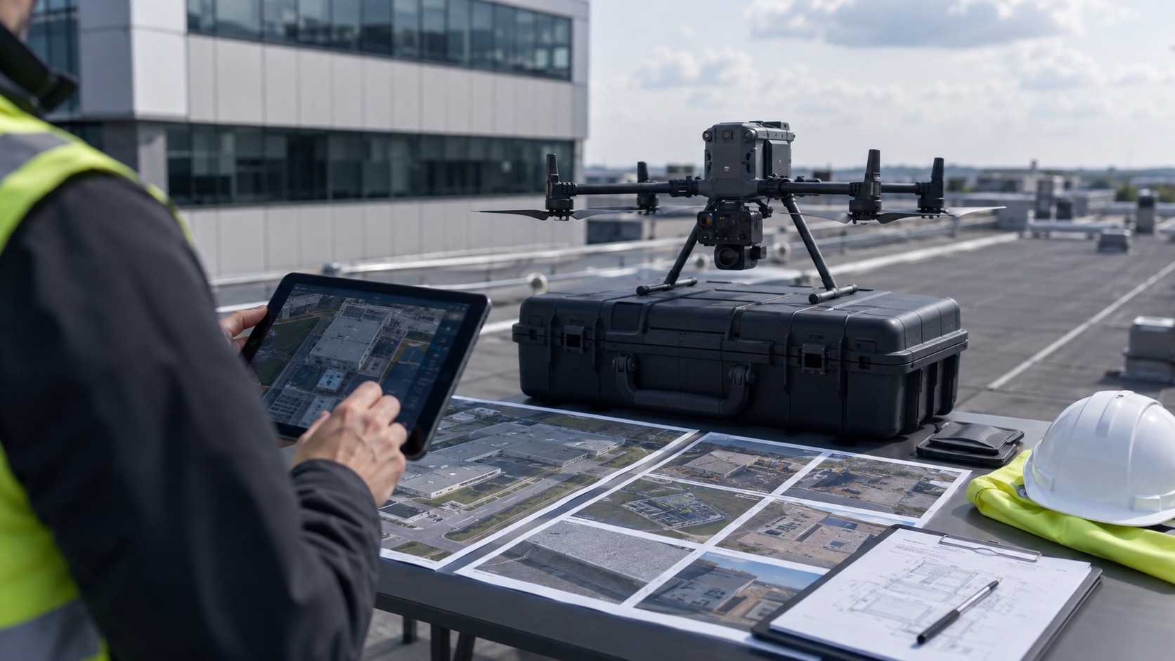 Commercial drone operation at a Canadian site
