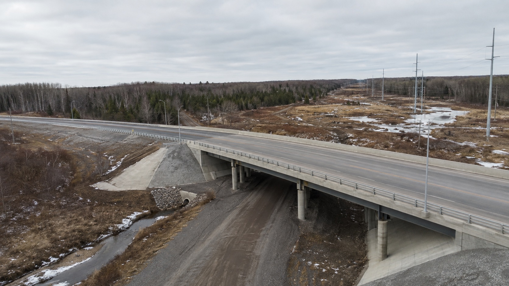 Commercial drone operation at a Canadian site