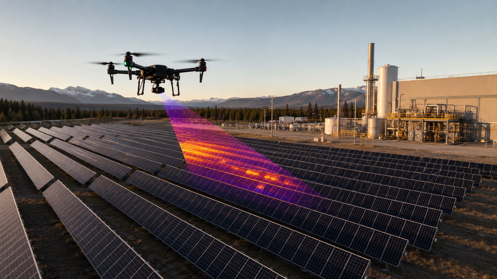 Commercial drone operation at a Canadian site